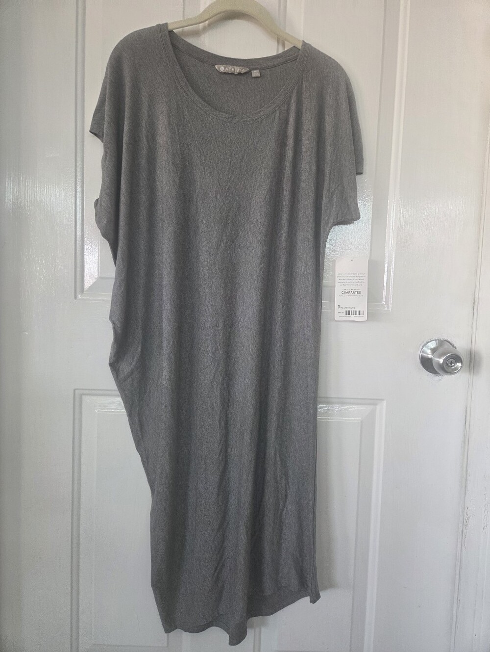 ATHLETA NWT Tshirt asymetrical dress grey Med... Fun and Stylish!